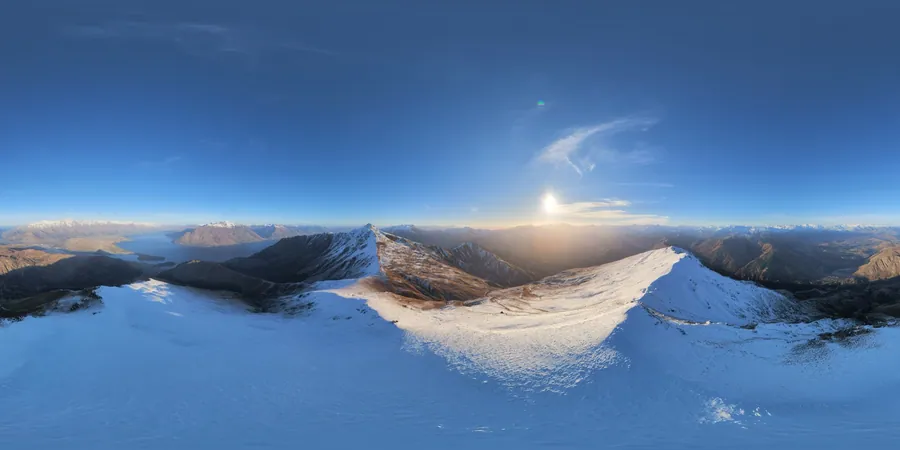 A frame from an FPV drone flythrough.